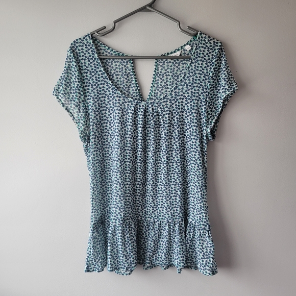 Reitmans Mesh Cherry Blouse sz M - Picture 5 of 11